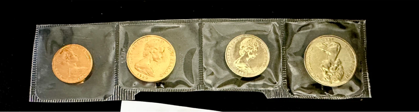 1980 New Zealand Coin Set - 1, 2, 5, 10, Cents - photo 5