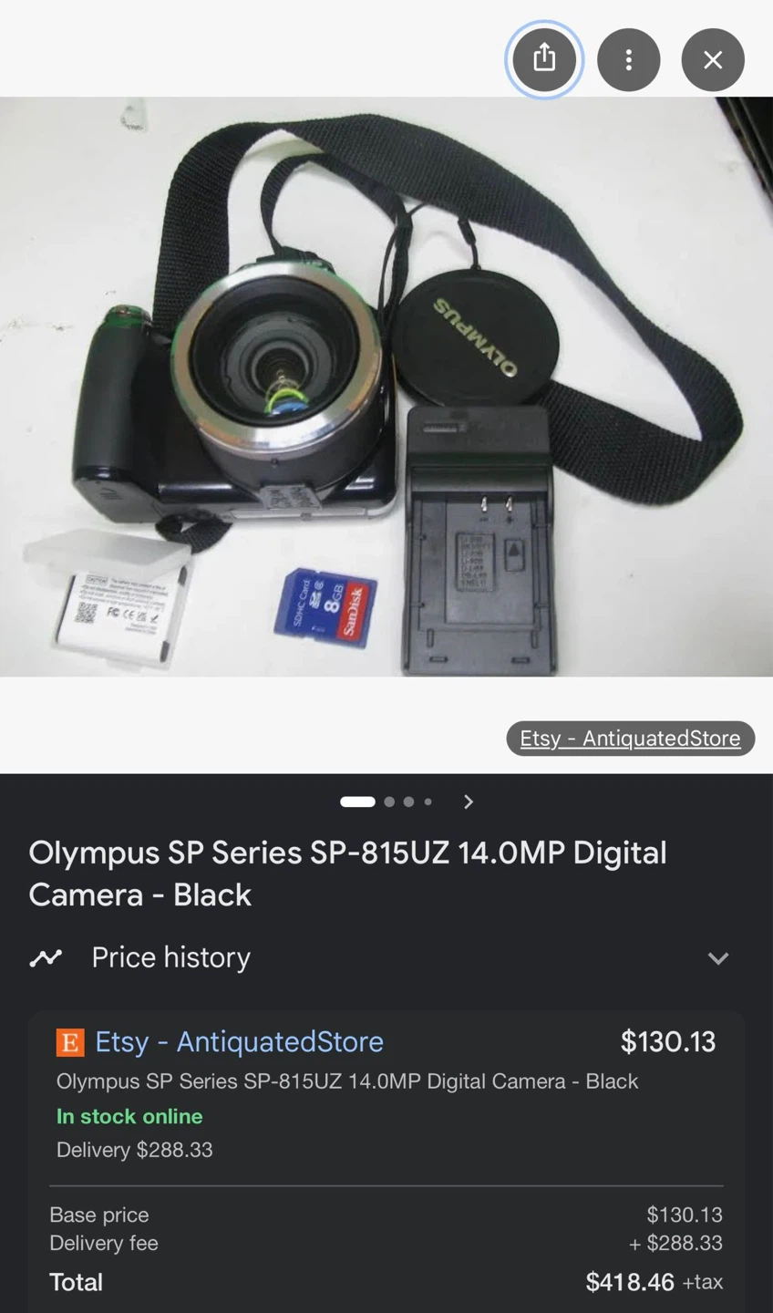 Olympus SP-815UZ 14.0MP Digital Camera - Black - photo 2