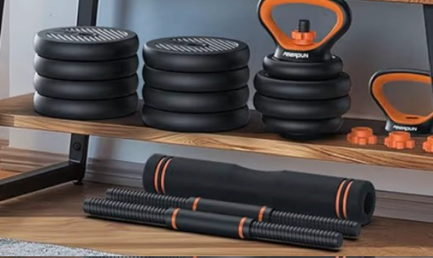 Adjustable Dumbbell Set with Barbell and Kettlebell Attachments - photo 4