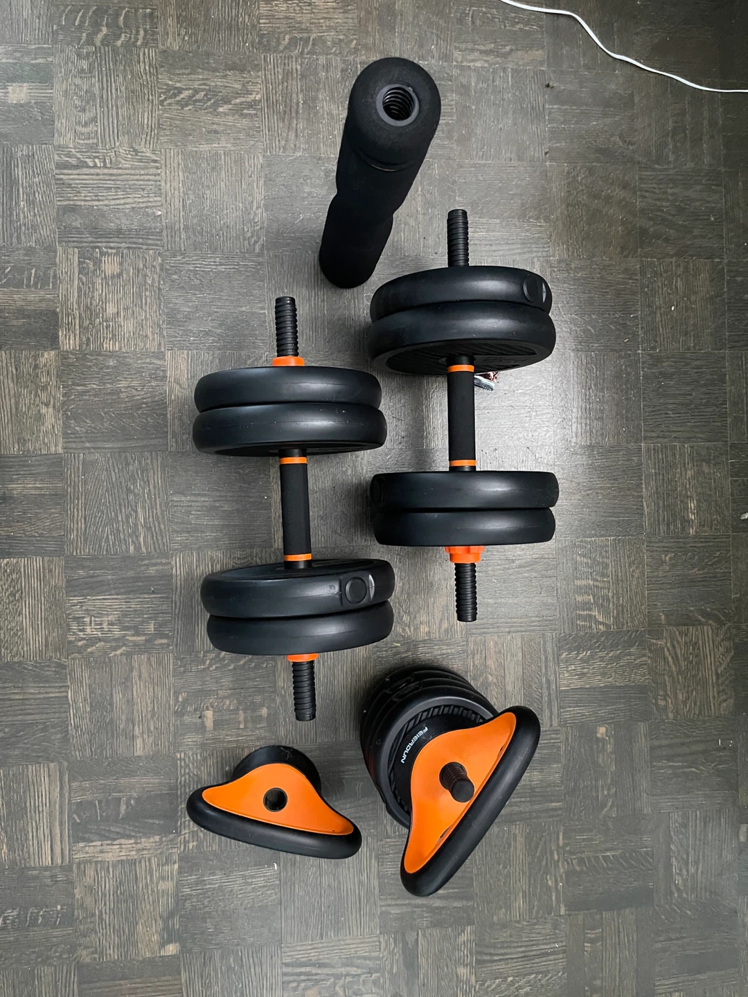 Adjustable Dumbbell Set with Barbell and Kettlebell Attachments - photo 2