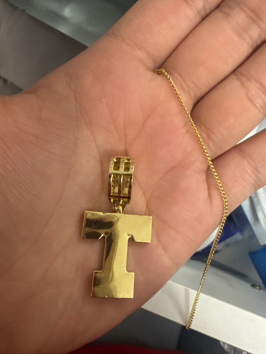 Gold Letter T Pendant Necklace - photo 2