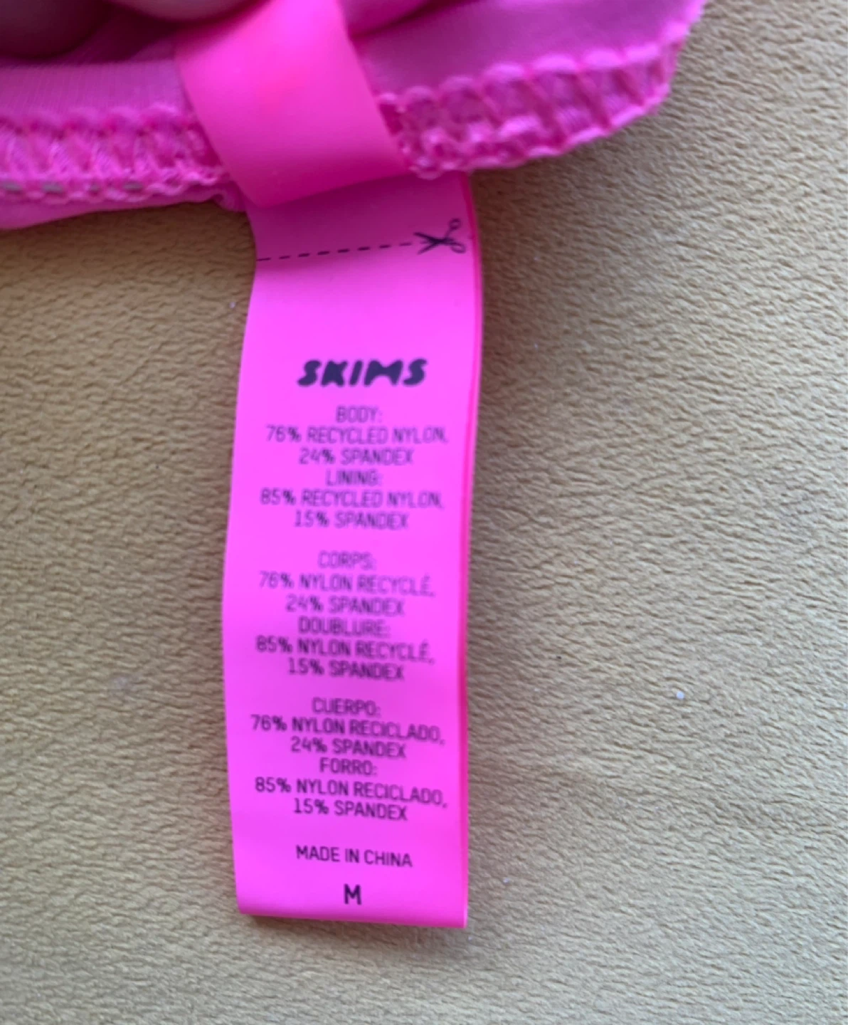 SKIMS Neon Pink One Piece Swimsuit Size M - photo 3