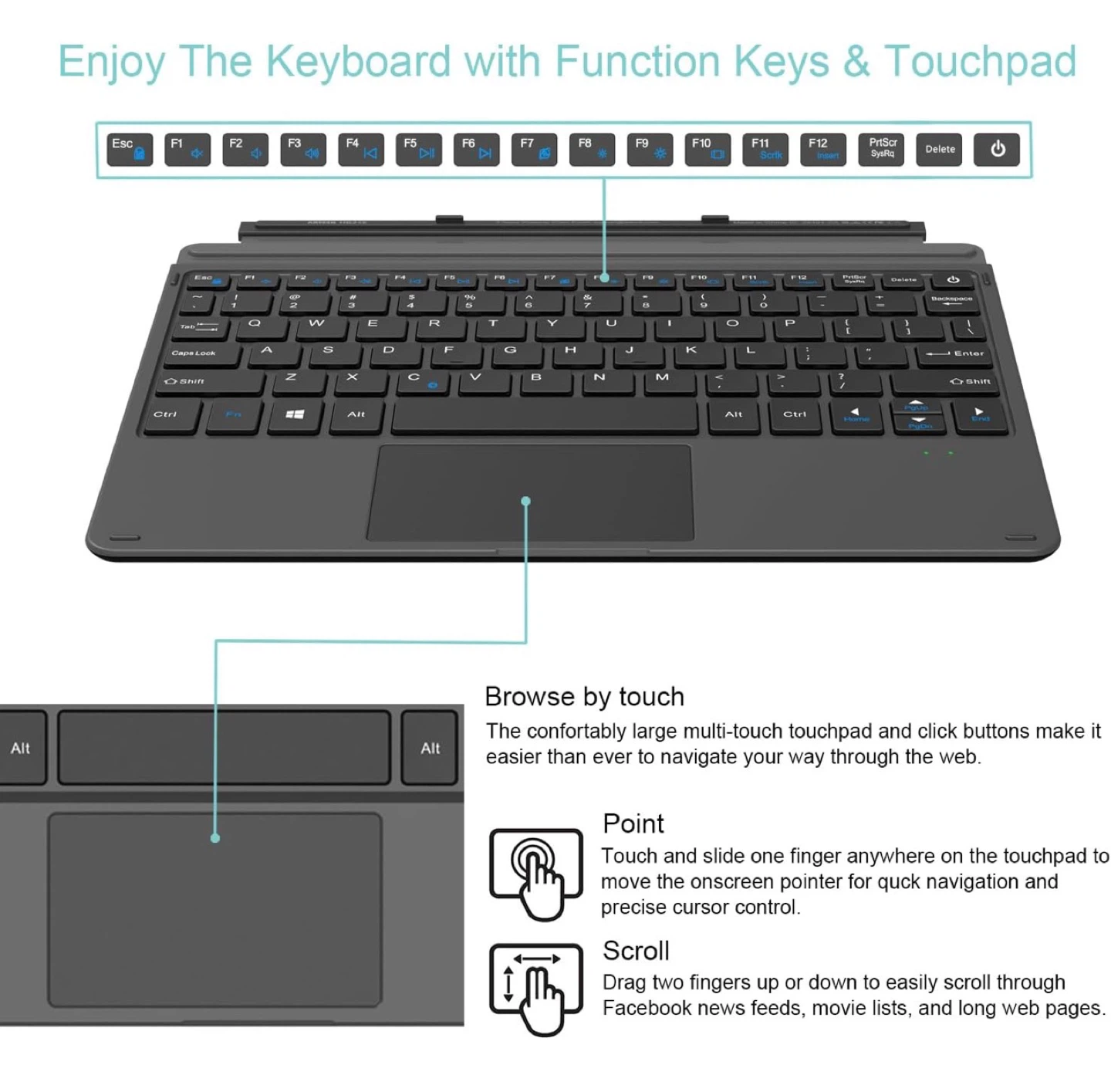 Surface Go Type Cover Ultra-Slim Bluetooth Keyboard