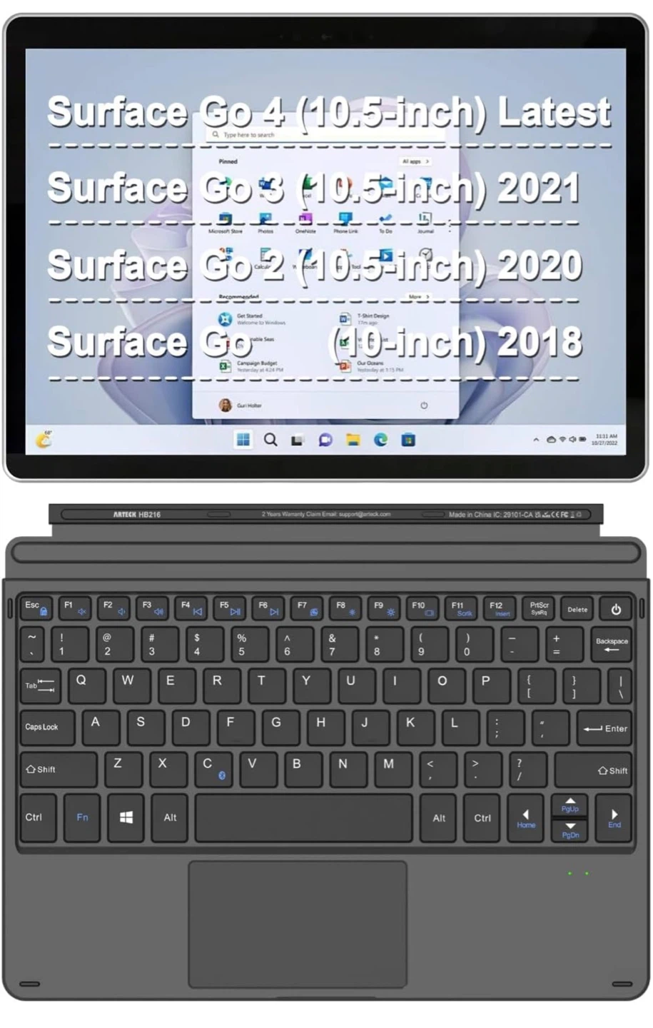Surface Go Type Cover Ultra-Slim Bluetooth Keyboard - photo 5