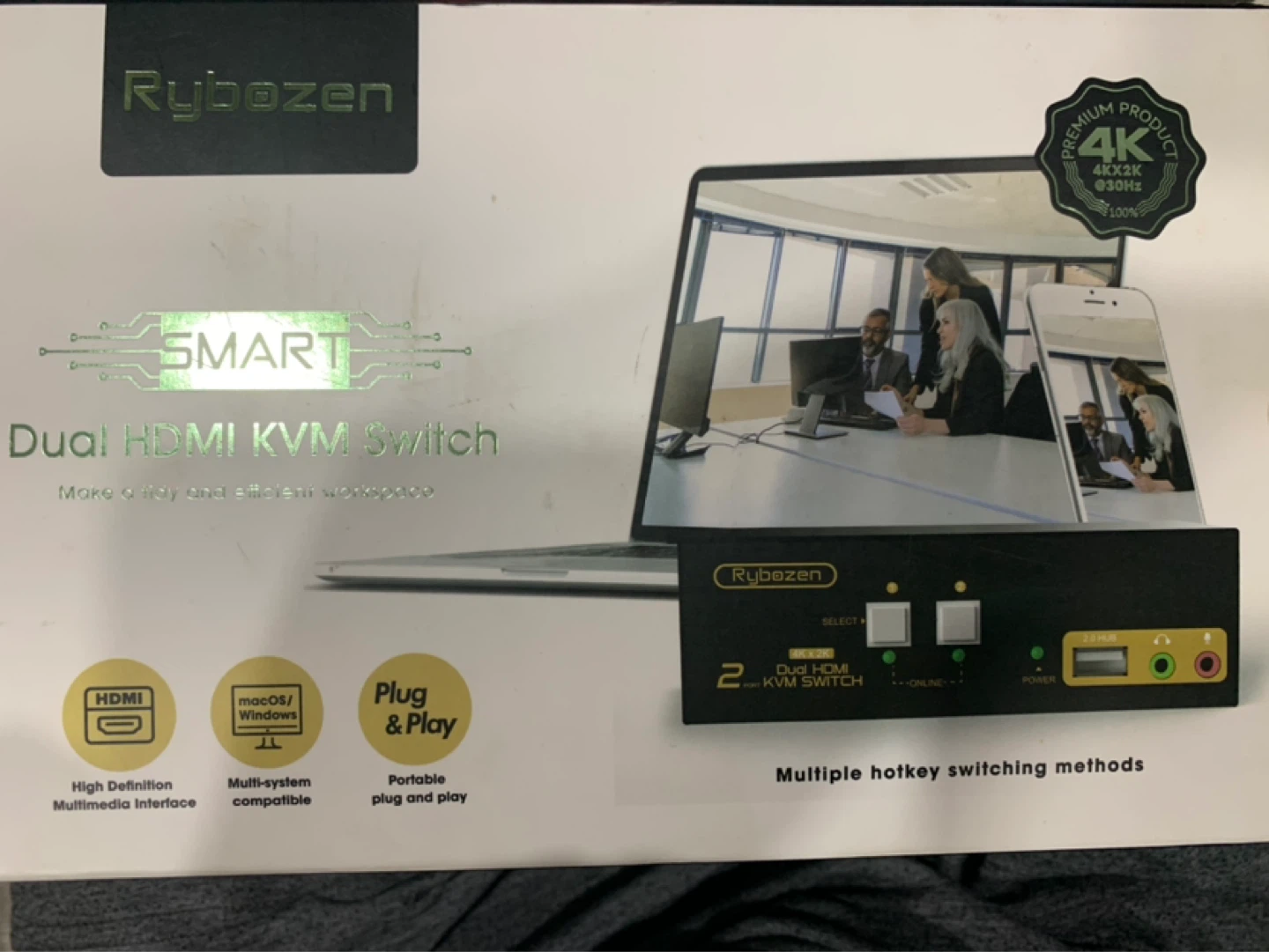 Rybozen 4K Dual HDMI KVM Switch - photo 5