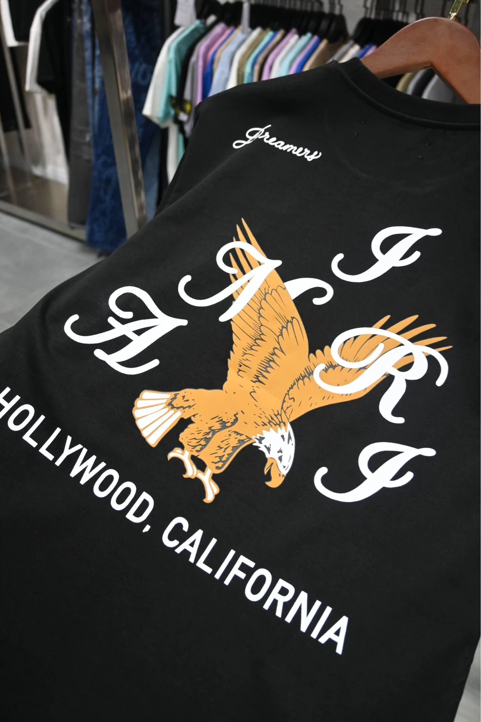 Amiri Hollywood California Eagle T-Shirt White - photo 5