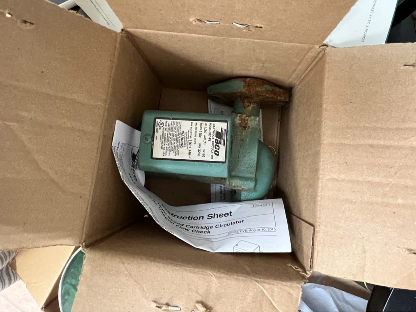 Taco 007-F5 Cartridge Circulator Pump