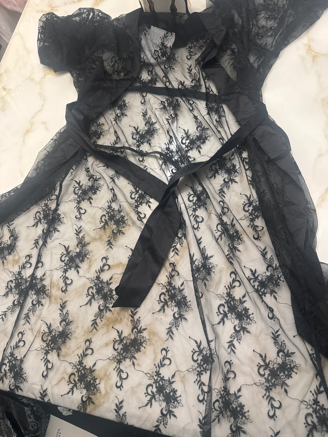 Black Lace Kimono Robe - photo 4