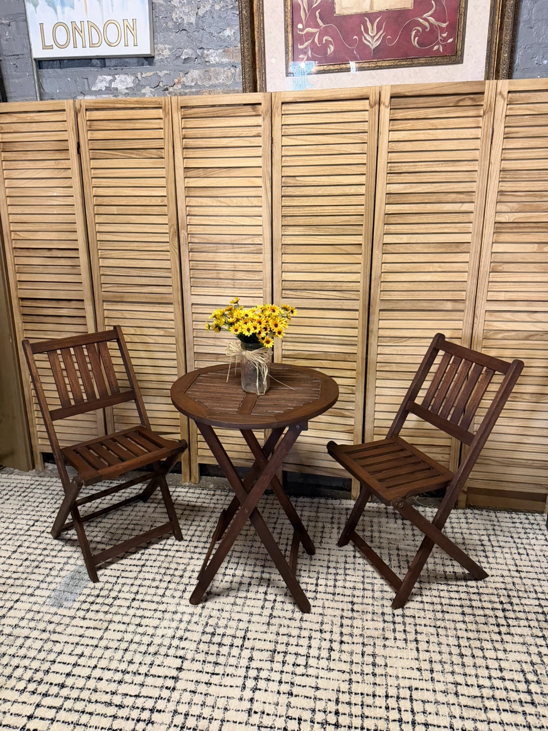 Wooden Folding Bistro Set - photo 3