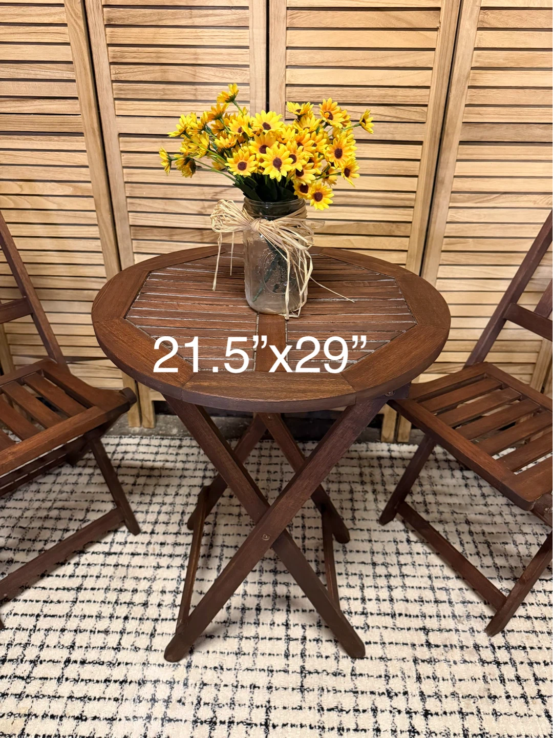 Wooden Folding Bistro Set - photo 4