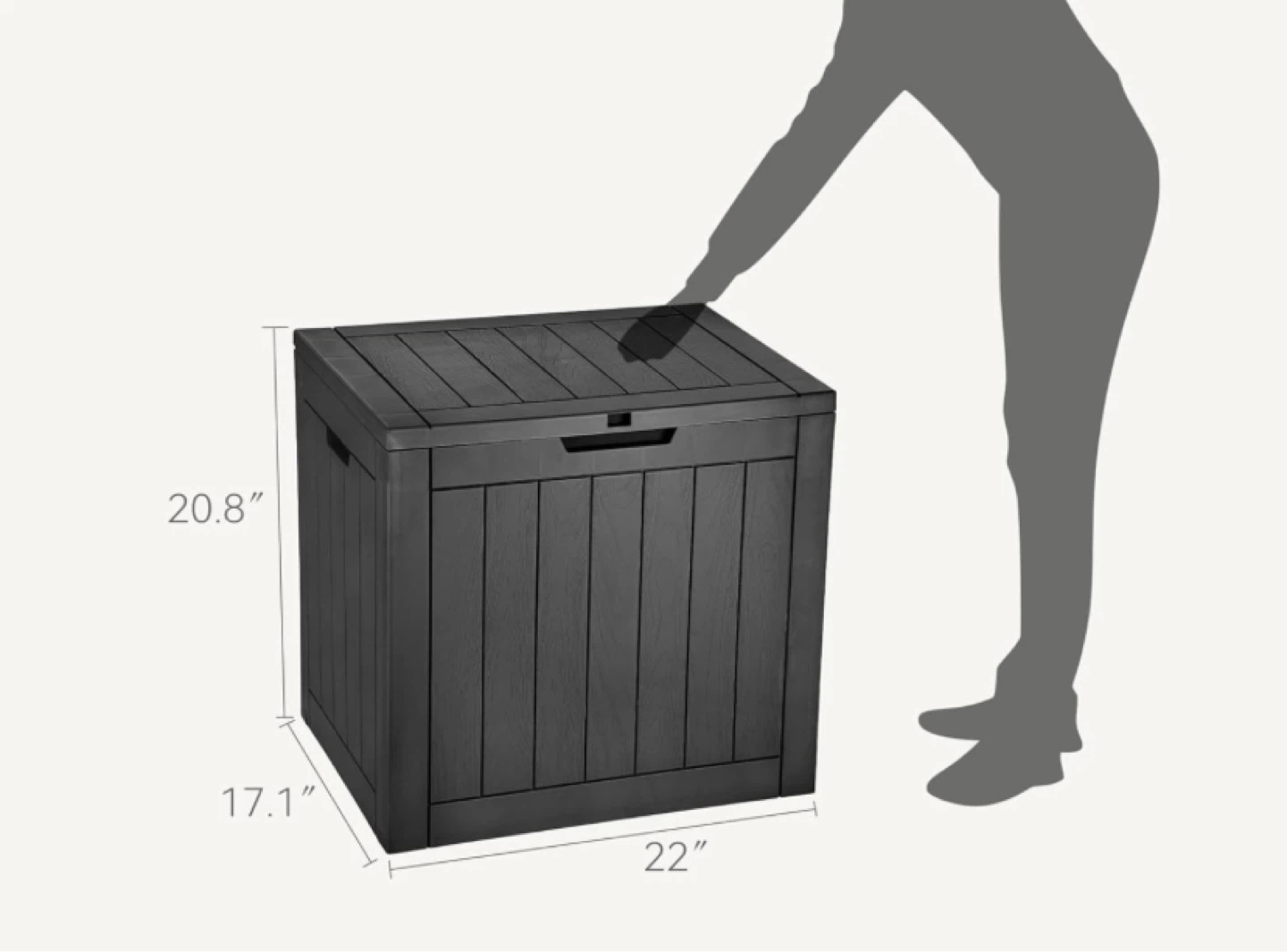 New 30 Gallon Deck Box Outdoor Storage Black - photo 3