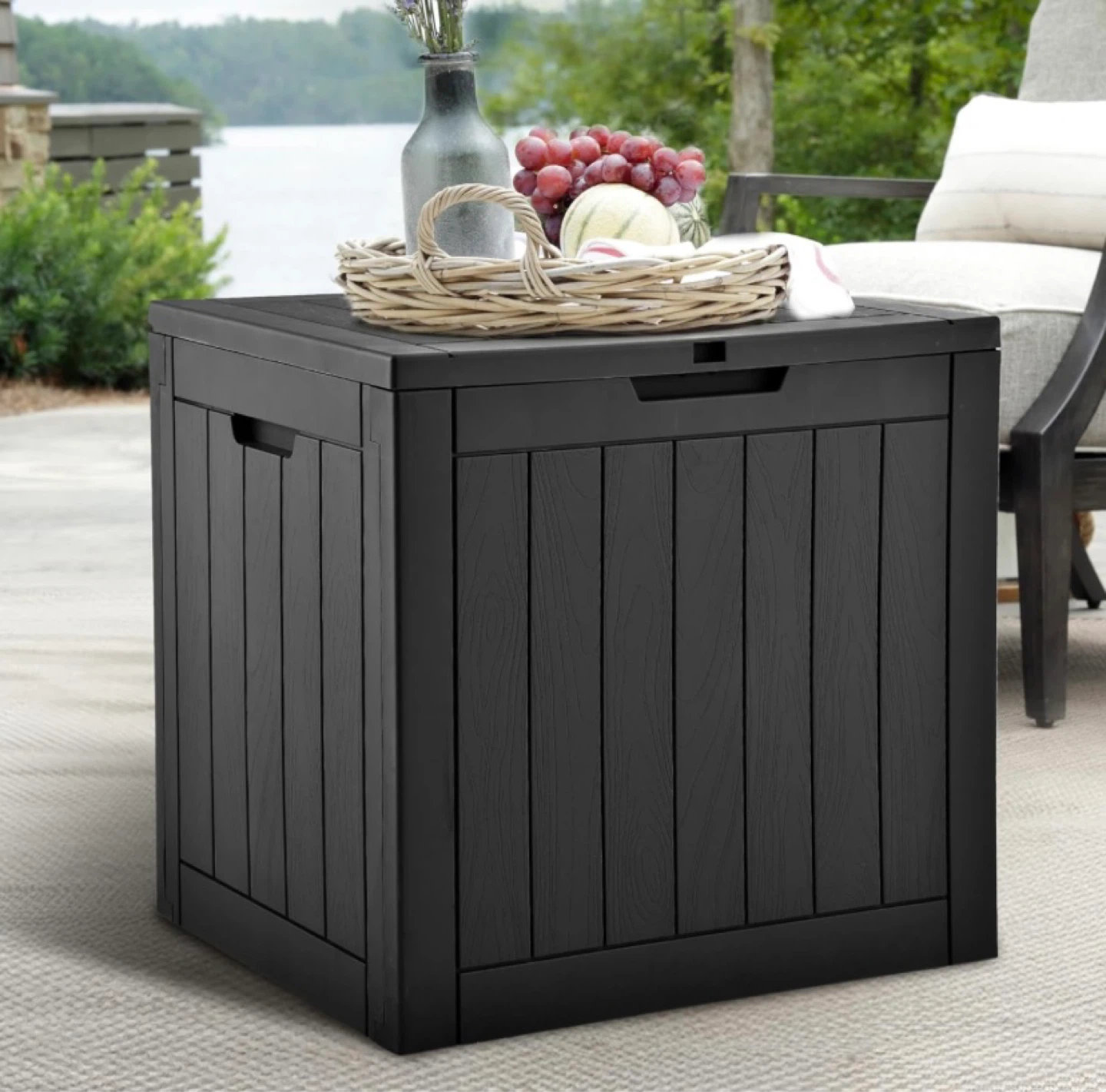 New 30 Gallon Deck Box Outdoor Storage Black - photo 2