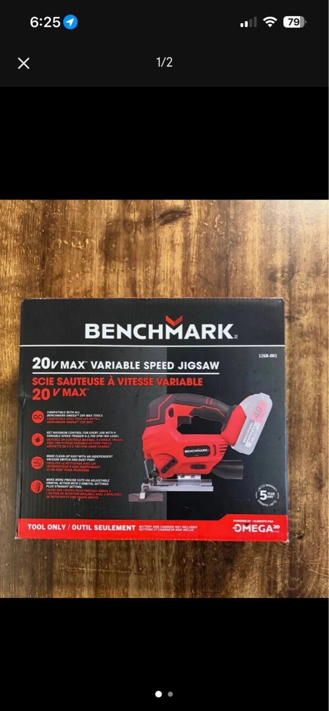 Benchmark 20V Max Variable Speed Jigsaw