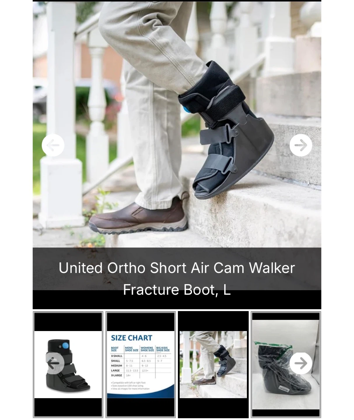 United Ortho Short Air Cam Walker Fracture Boot, Large - photo 3