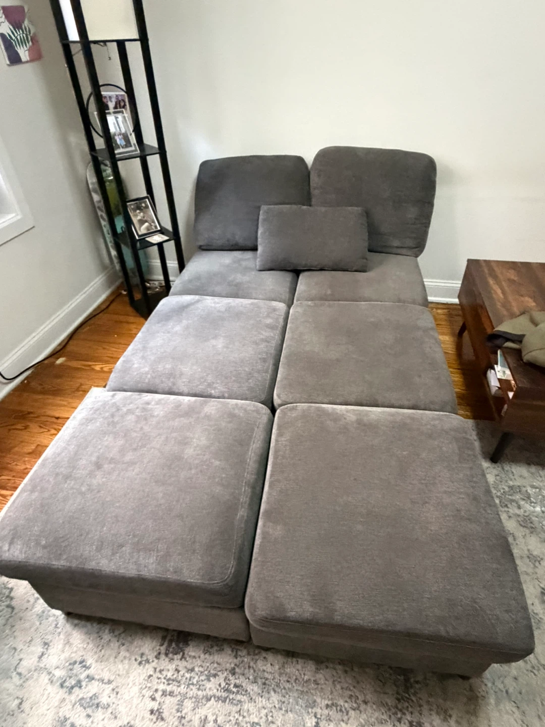 Modular Sectional Sofa - Gray Fabric - photo 4
