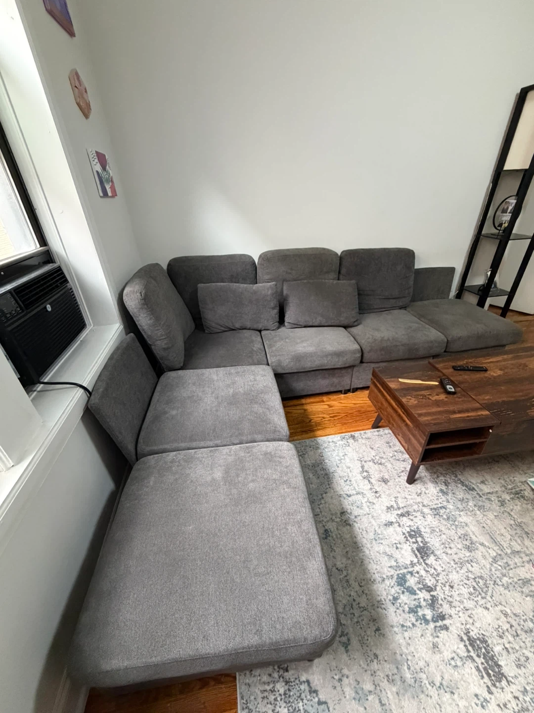 Modular Sectional Sofa - Gray Fabric - photo 3