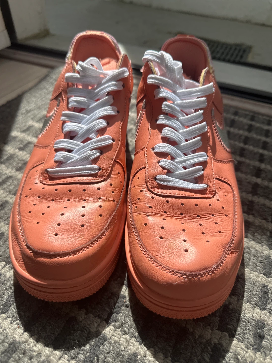 Nike Air Force 1 Off-White "The Ten" Peach Sneakers - photo 3