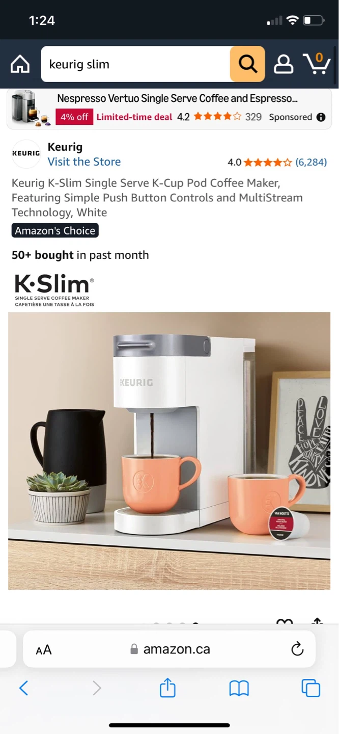 Keurig K-Slim Coffee Machine - White - photo 4