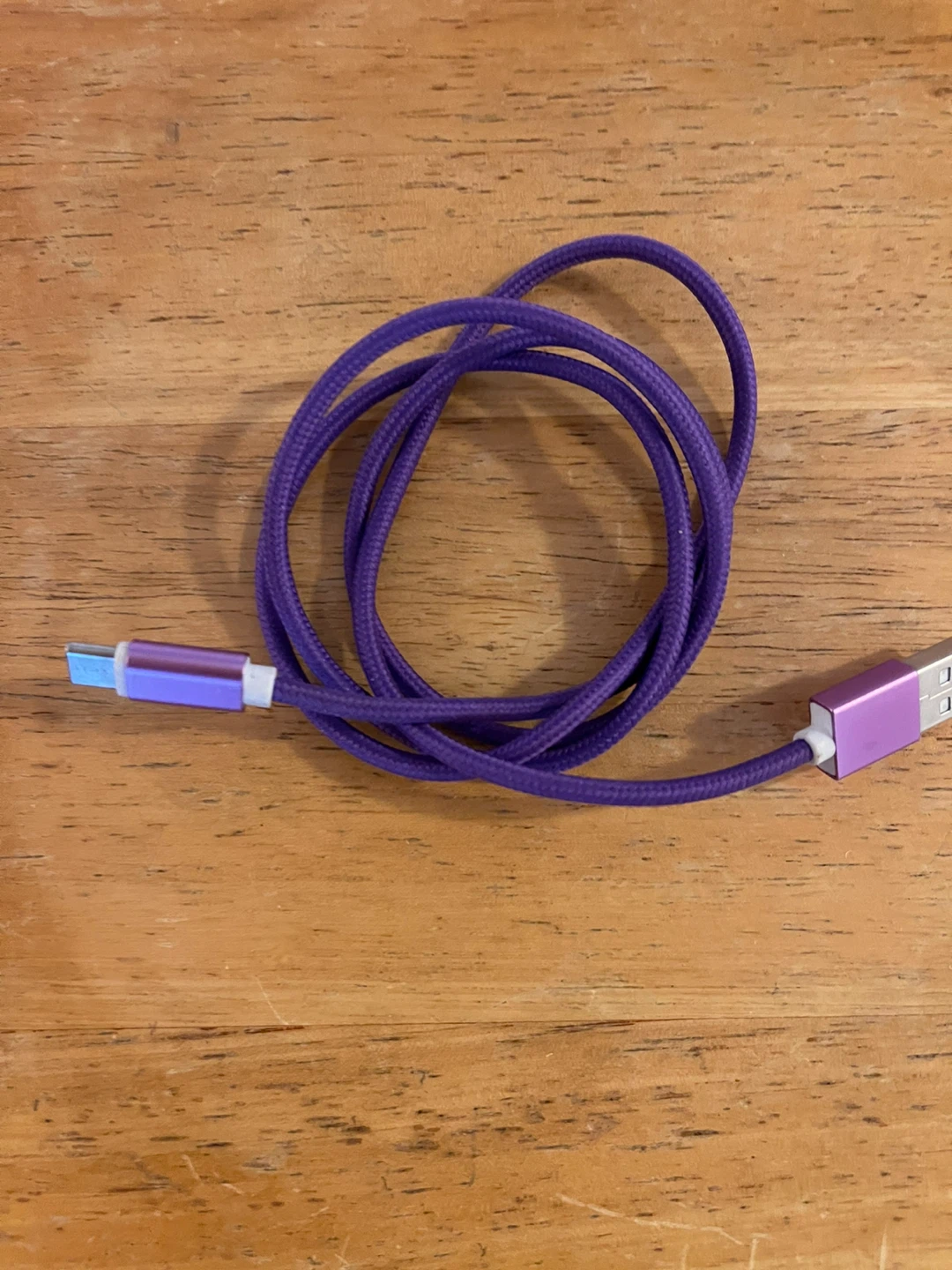 Purple Braided USB-C Charging Cable