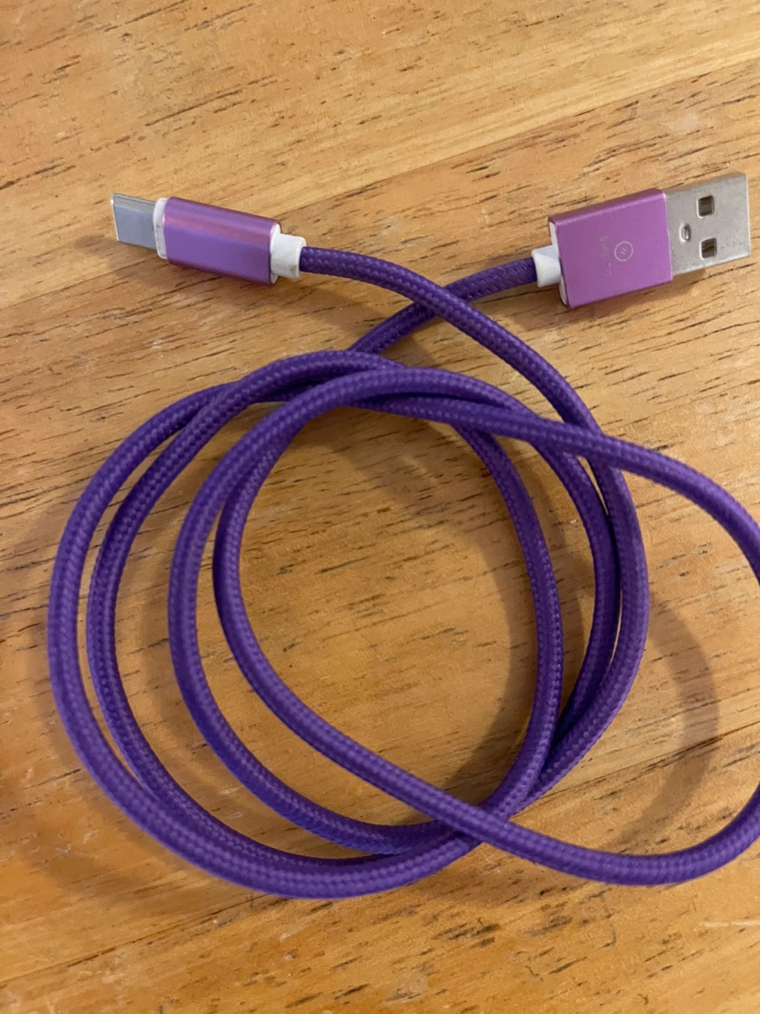 Purple Braided USB-C Charging Cable - photo 2