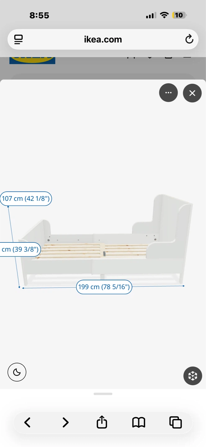 IKEA BUSUNGE Extendable Junior Bed - White - photo 2