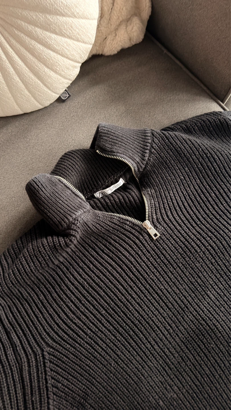 ZARA Black Half Zip - photo 3