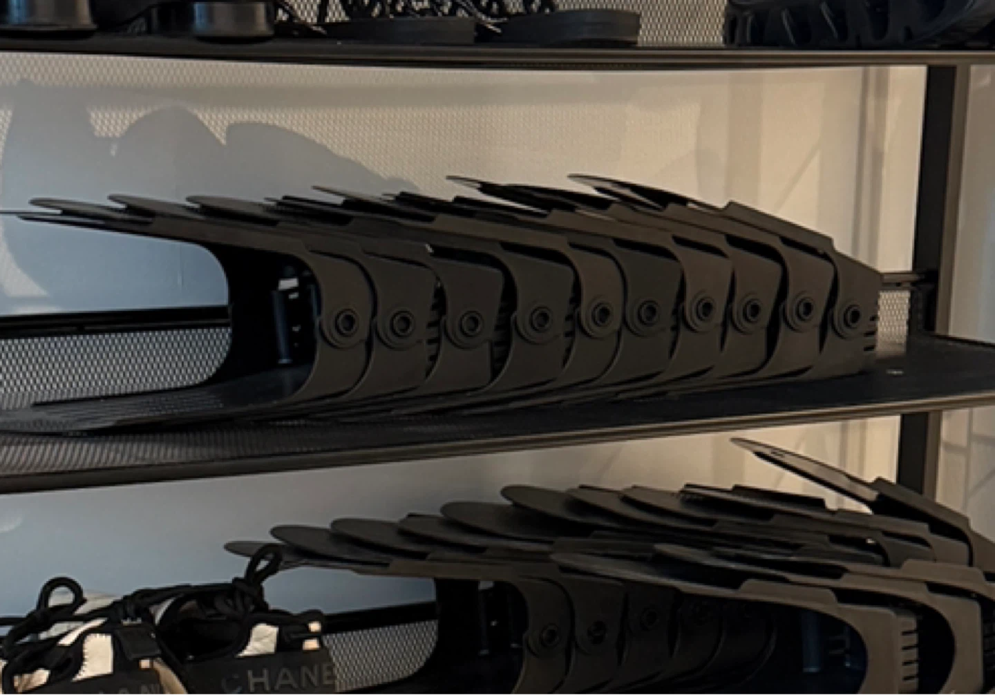 Black Plastic Shoe Holders