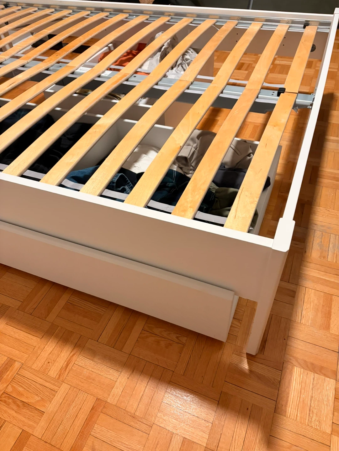 IKEA Songesand White Bed Frame Full/Double with Storage Drawers - photo 5
