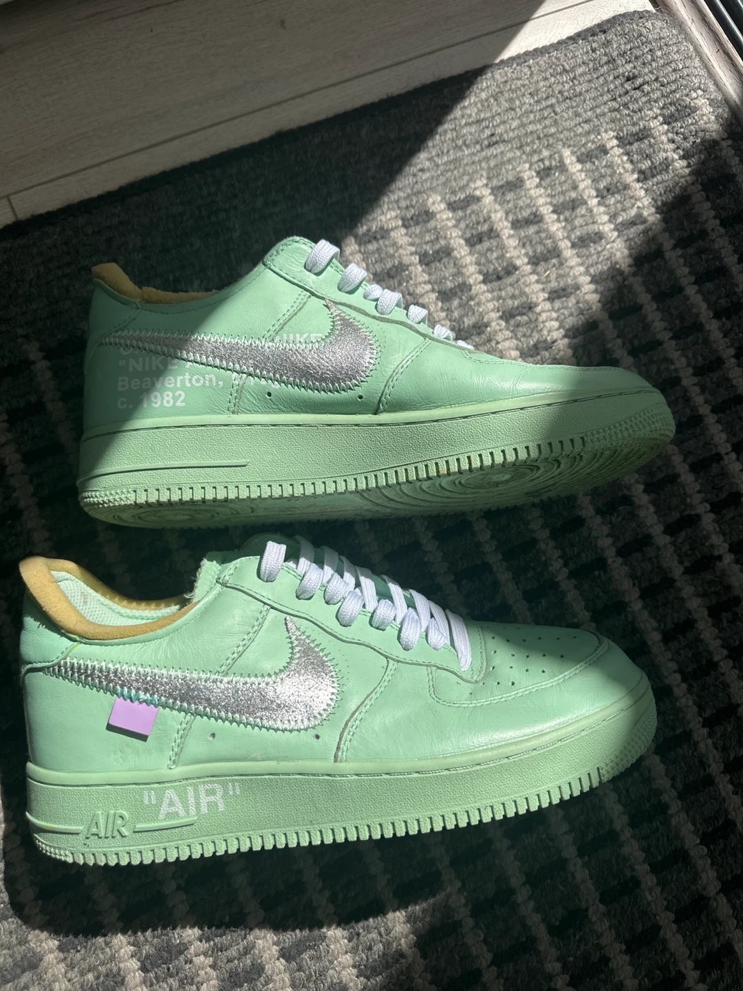 Nike Air Force 1 "Air" Sneakers - Mint Green