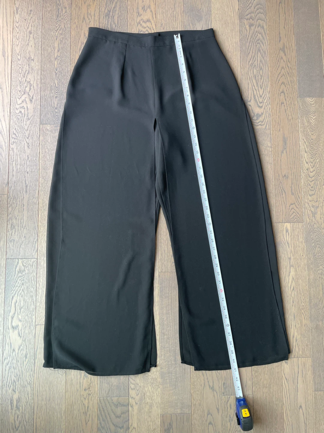 Black Wide Leg Pants with Slits - photo 2