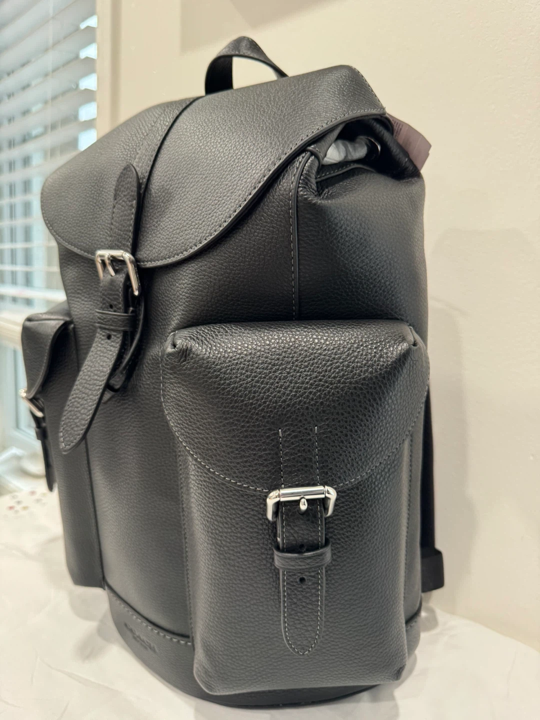 Coach Black Leather Backpack - photo 3