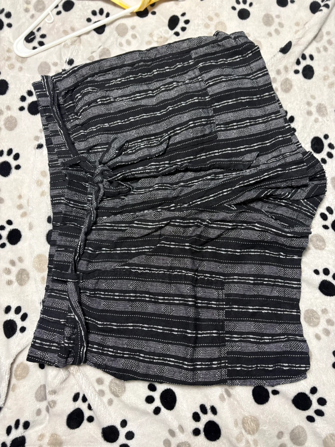Black and White Striped Kimono Style Top