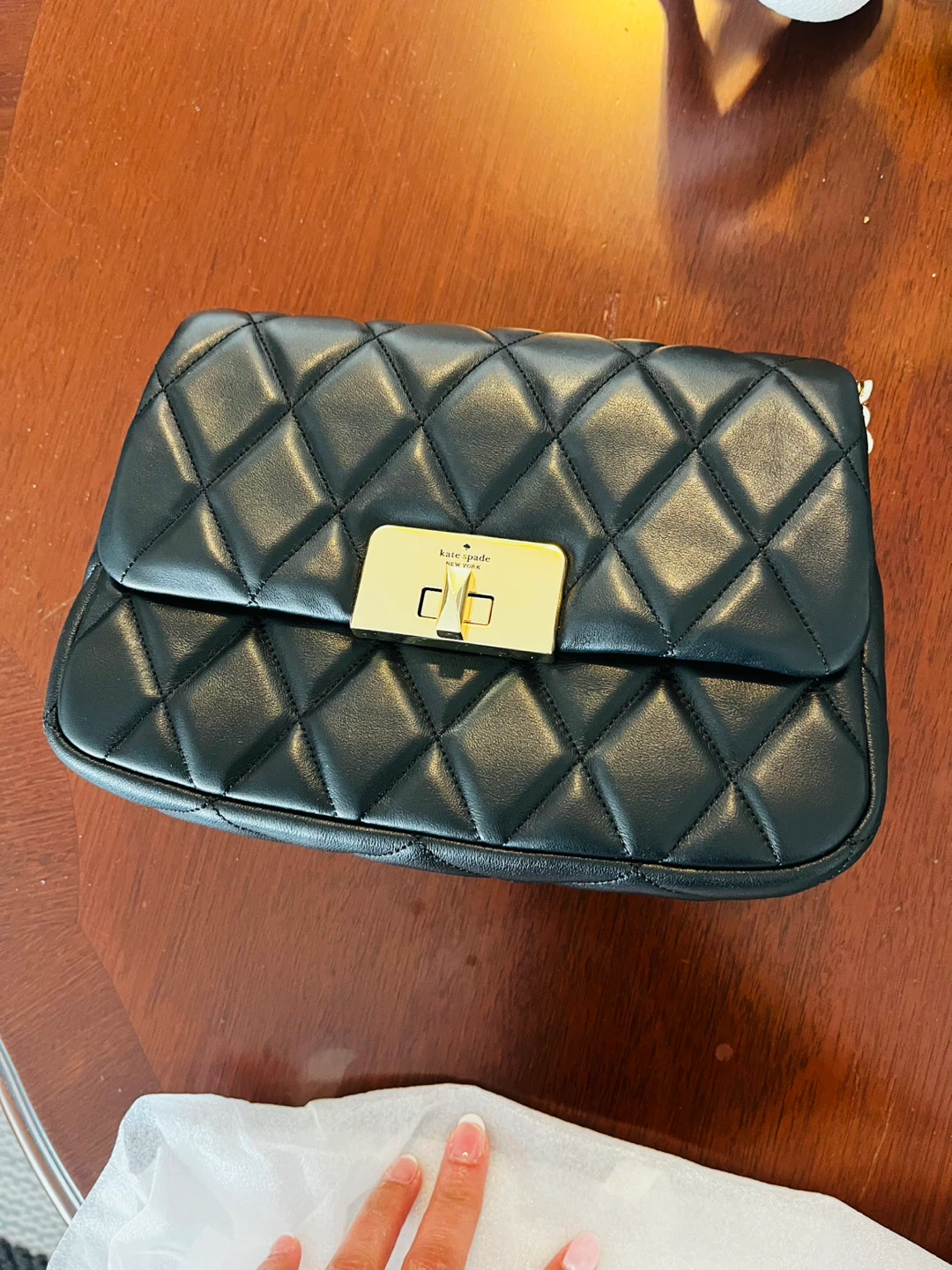 Kate Spade New York Quilted Black Leather Shoulder Bag - photo 2