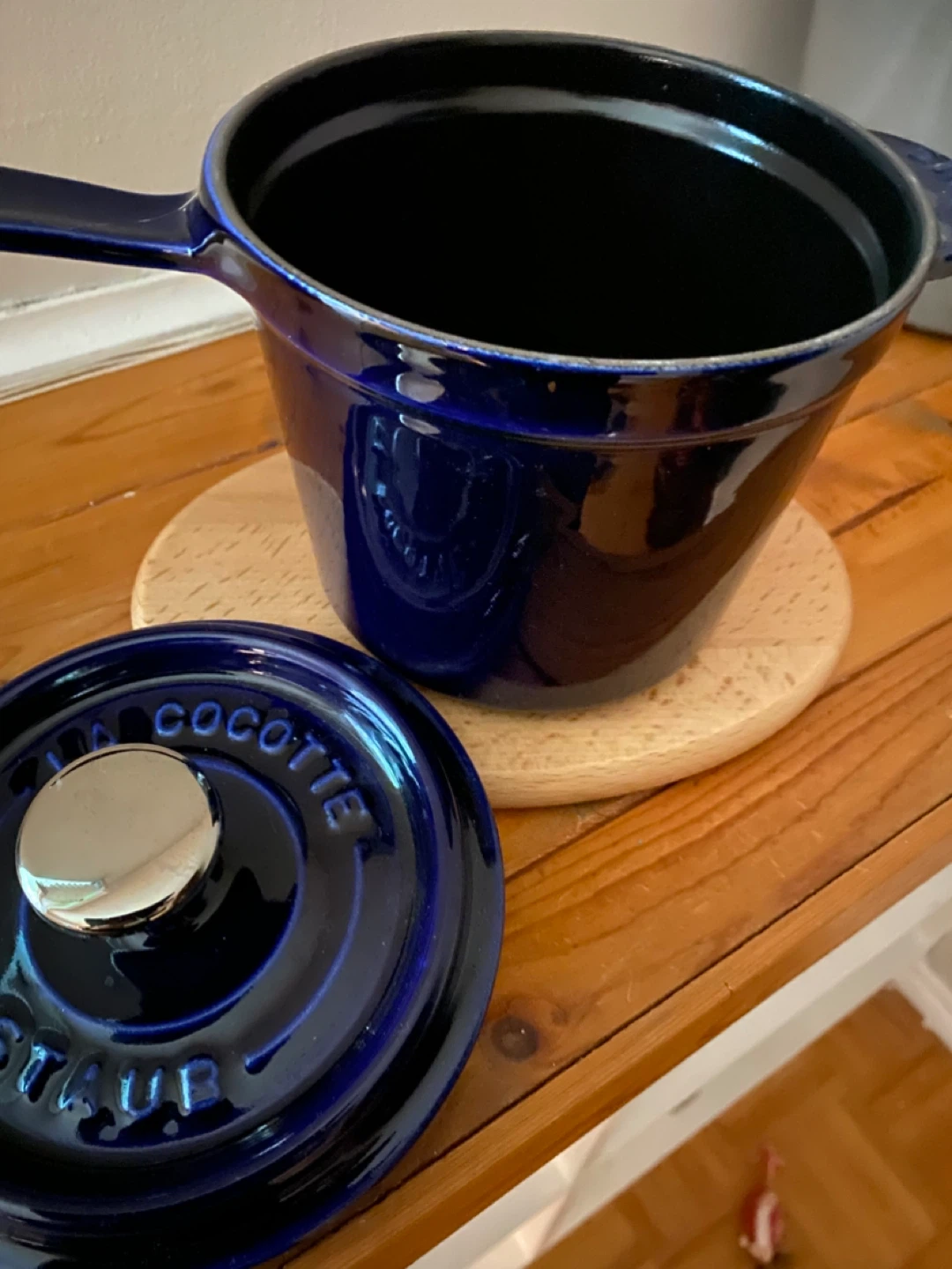 STAUB sauce pan in cast iron, round, blue - photo 4