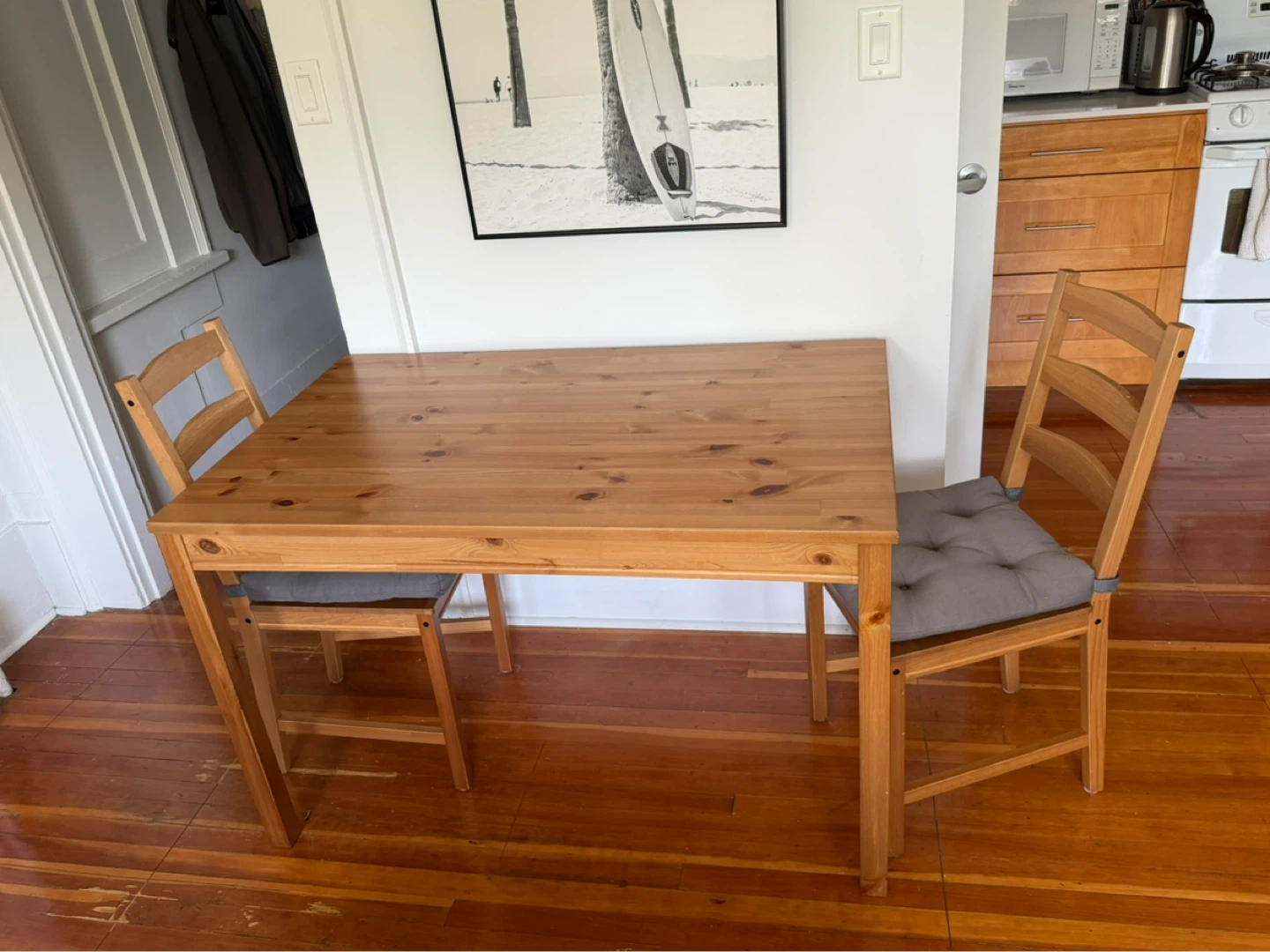 Wooden table and chairs
