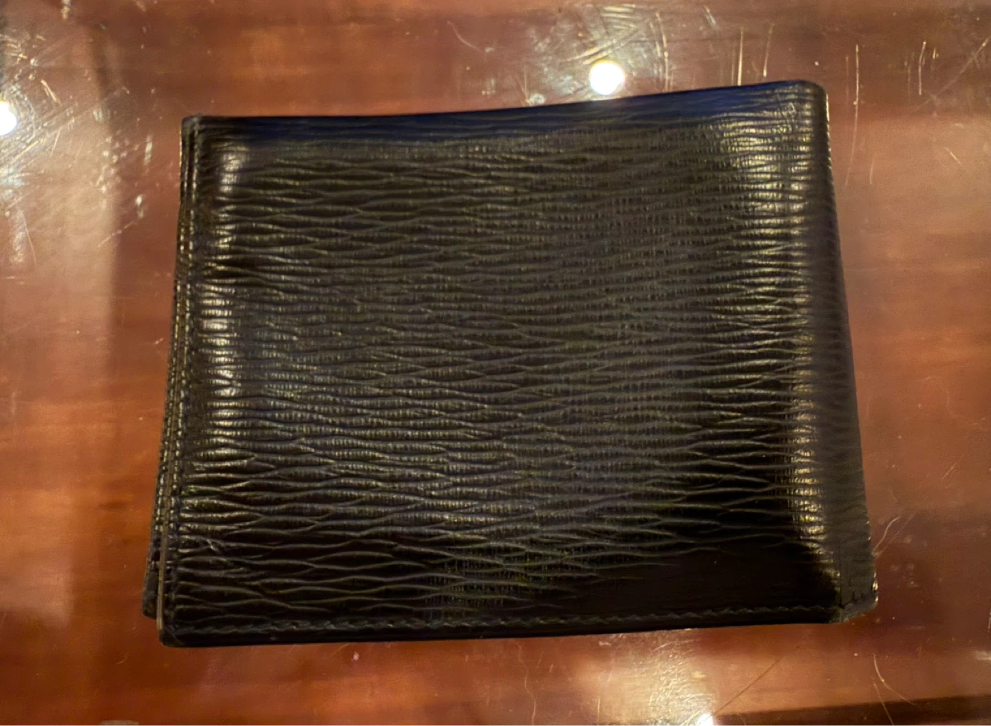 Salvatore Ferragamo Black Leather Bi-Fold Wallet - photo 2