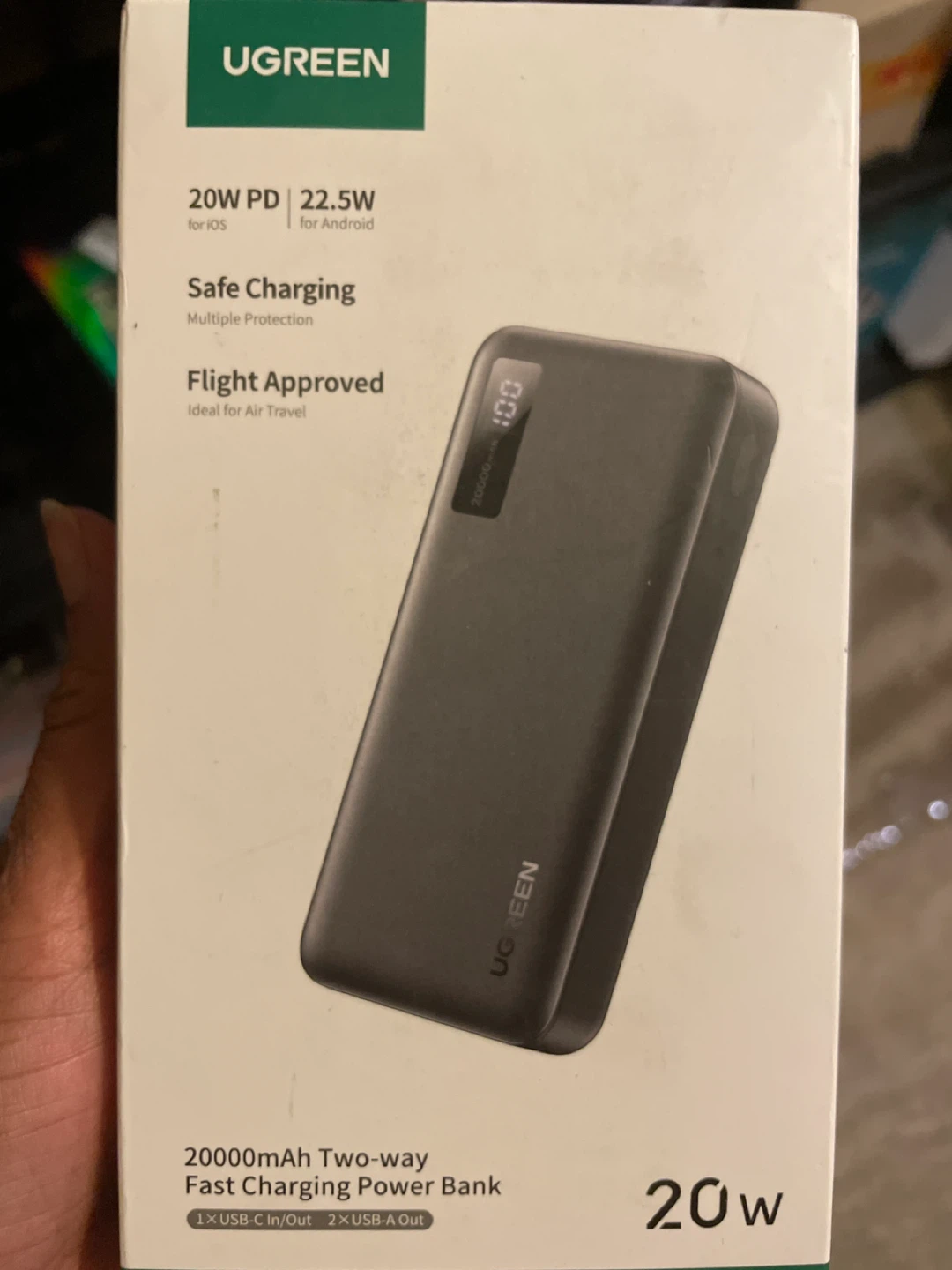 UGREEN 20000mAh 20W Fast Charging Power Bank
