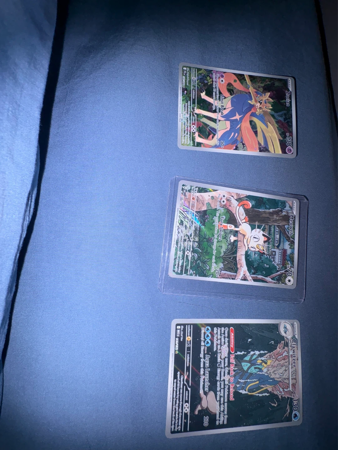 Pokémon TCG Cards - Zacian, Meowth, Clawitzer