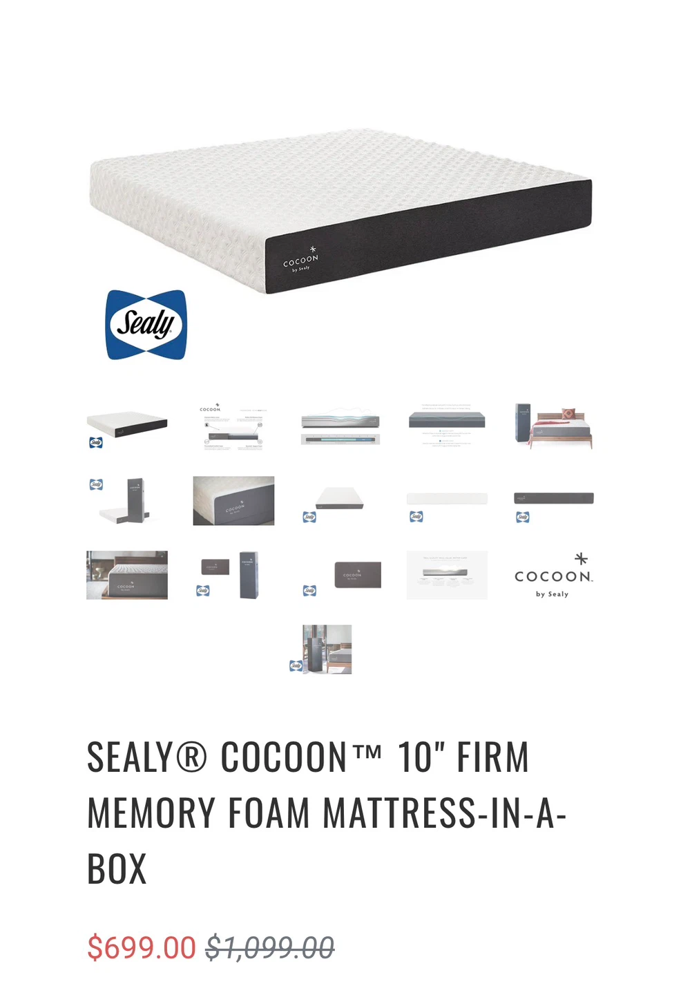 Sealy COCOON 10 ” Full/double memory foam mattress - photo 3