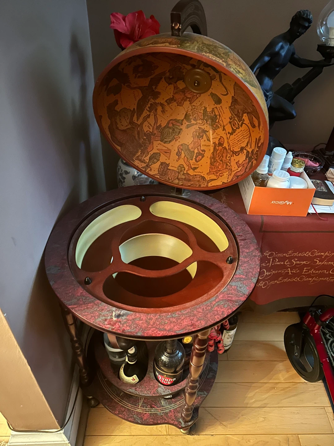 Vintage Globe Bar Cart - photo 2