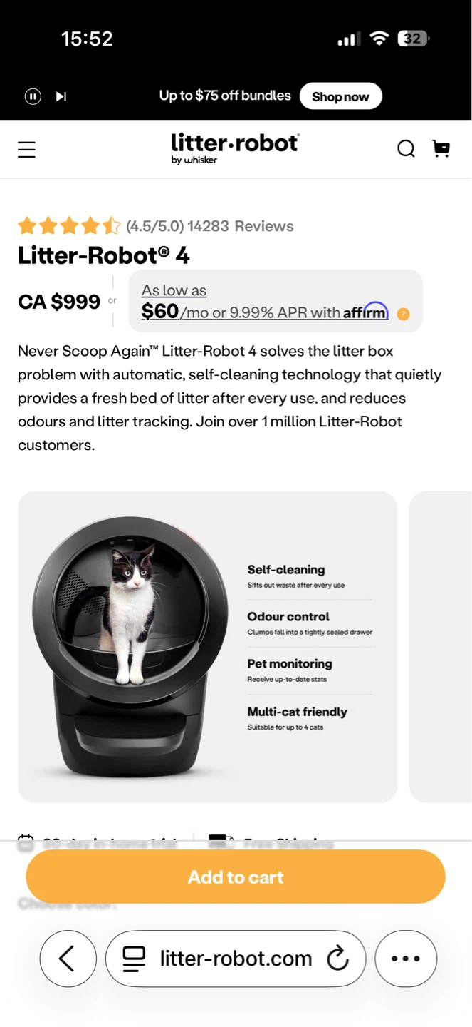 Litter-Robot 4 Automatic Self-Cleaning Litter Box