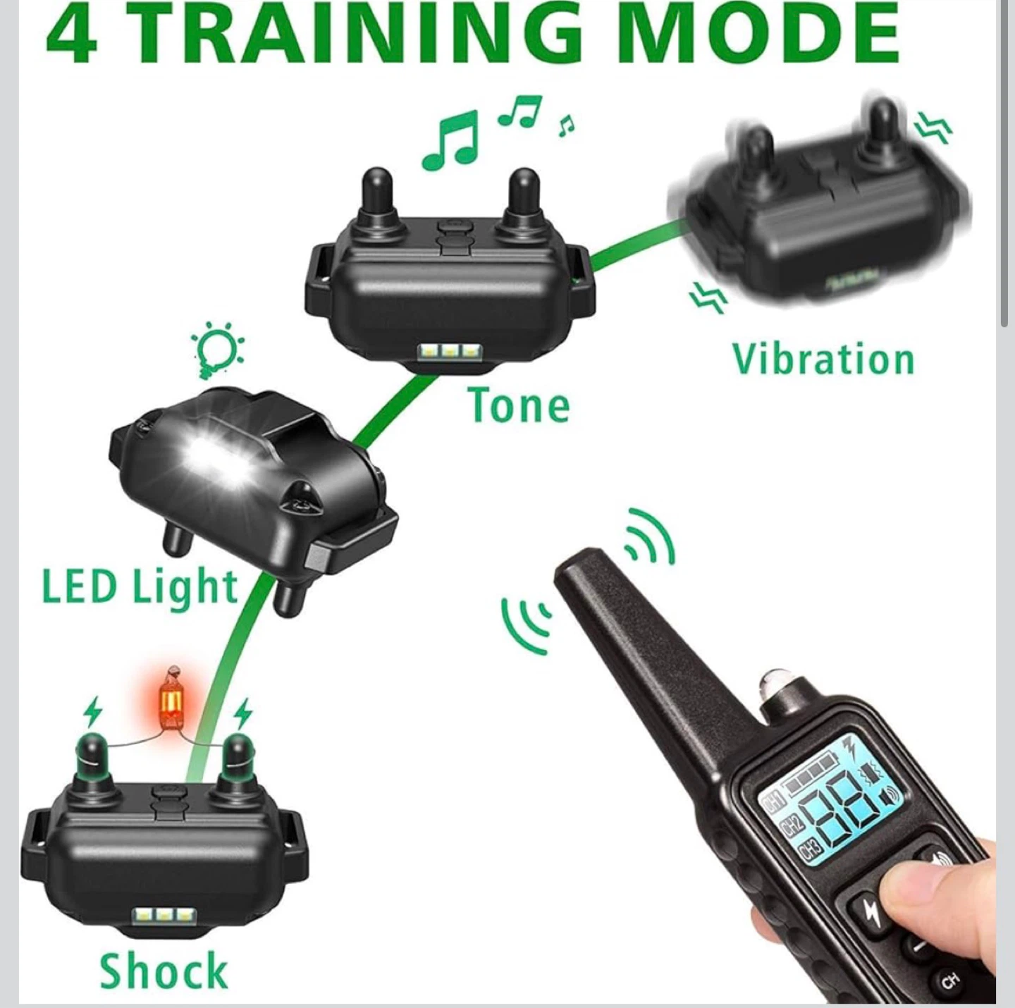 Dog Training Collar Long Range Rechargeable Shock Collar - photo 3