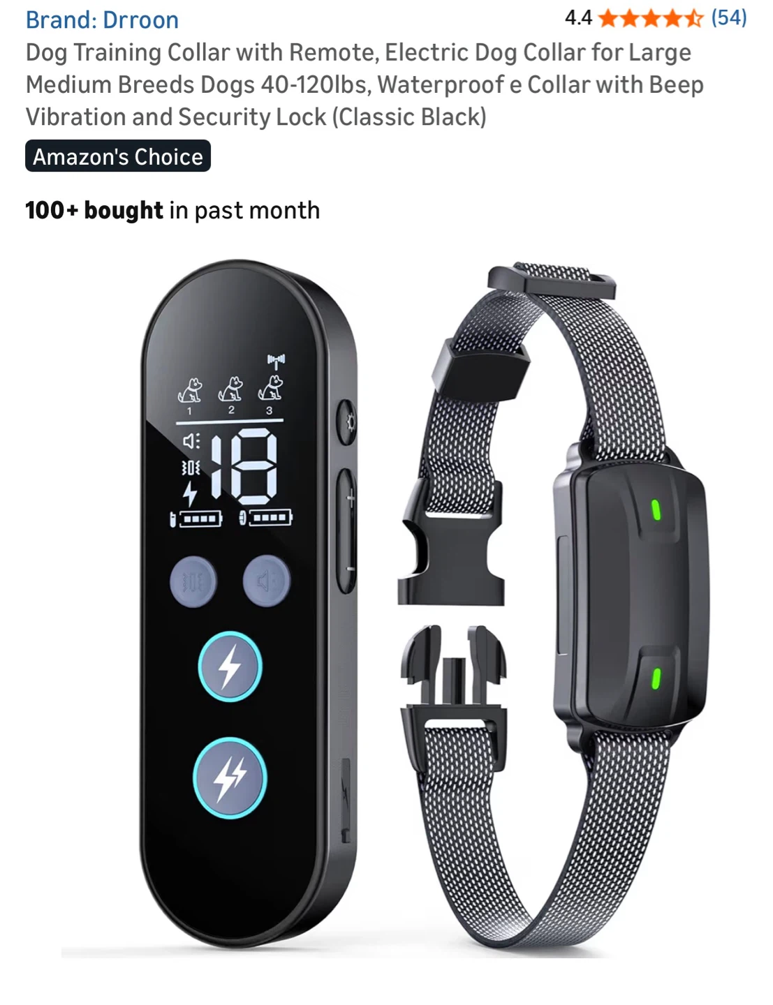 Drroon Dog Training Collar with Remote