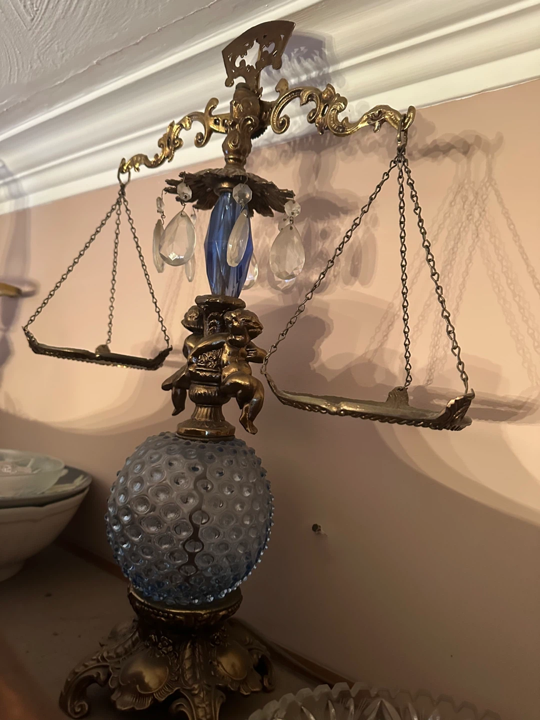 Decorative Brass and Crystal Scale - photo 2