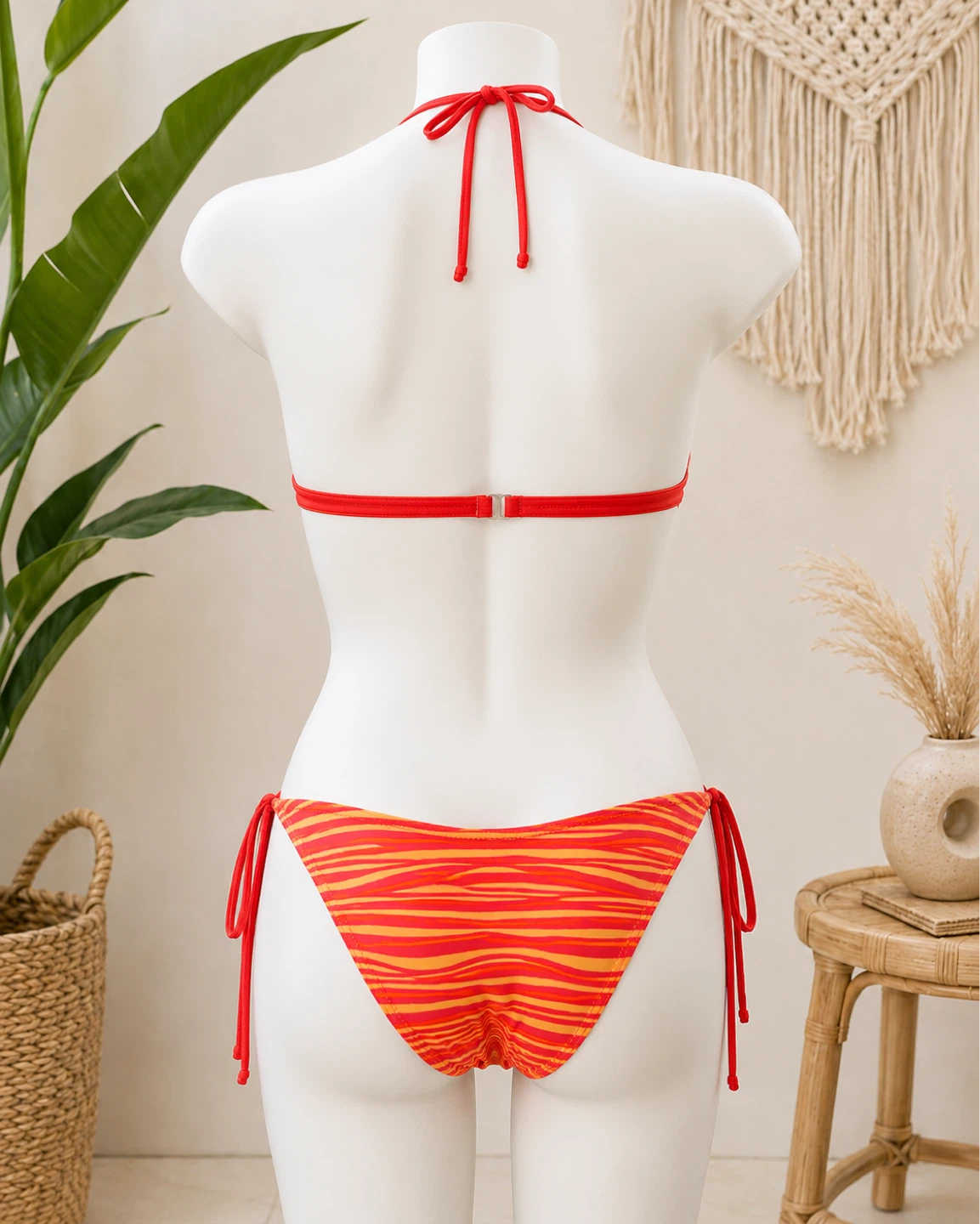 Women's Red & Orange Print Bikini - photo 2