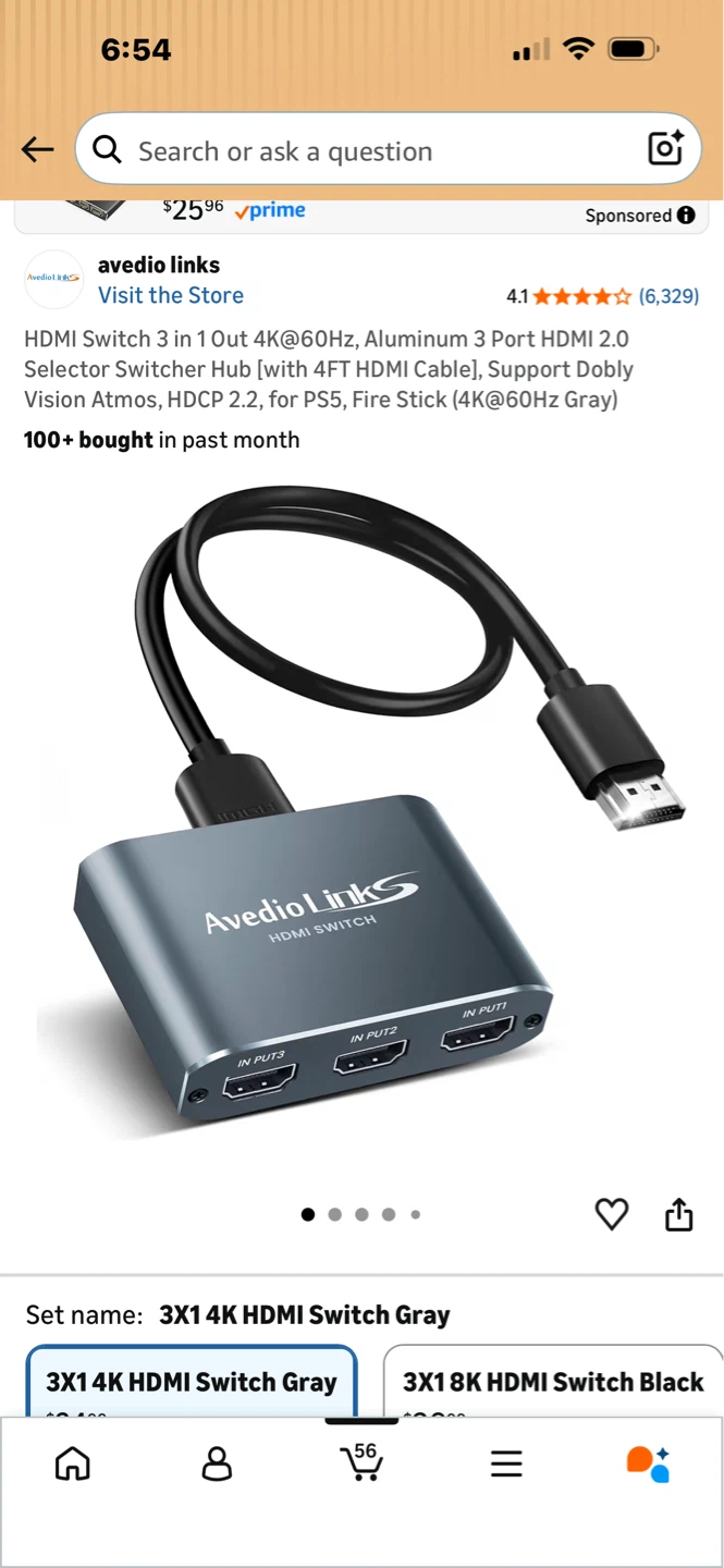 Avedio Links 3-in-1 Out HDMI Switch