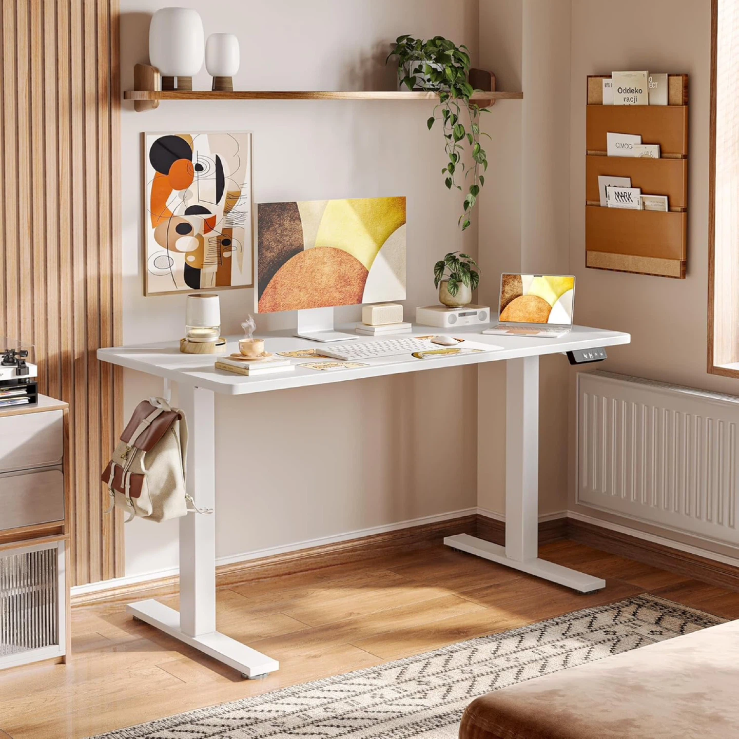 White Electric Standing Desk - photo 2
