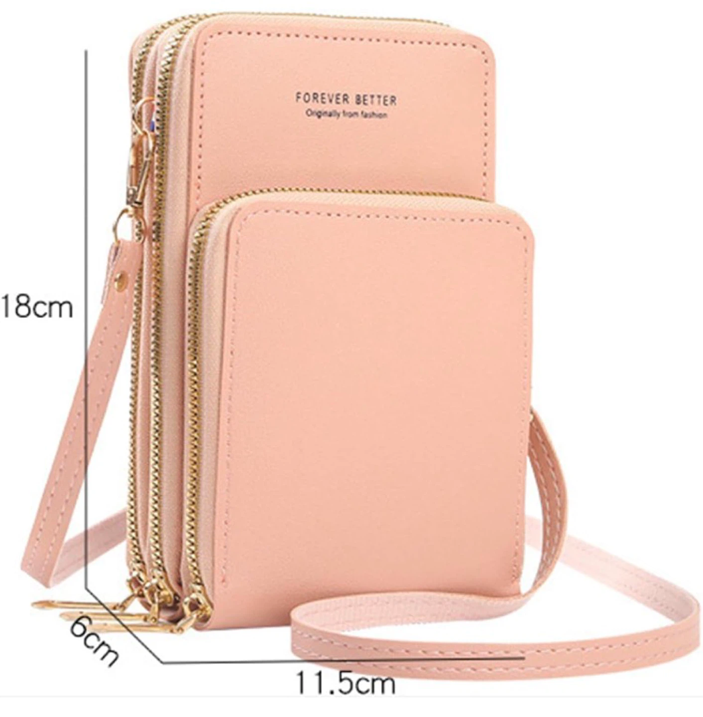 Forever Better Small Cell Phone Crossbody Bag - Brown - photo 3