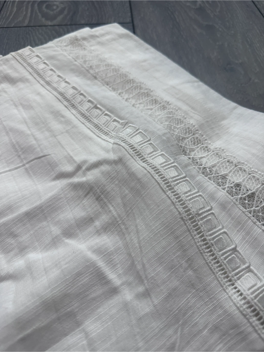 Women’s White Wide-Leg 100% Cotton Pants - M - photo 2