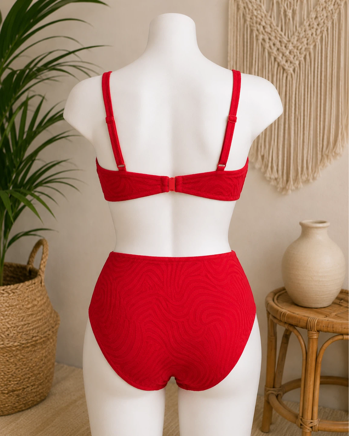 Red Textured Junior Bikini Set - photo 2